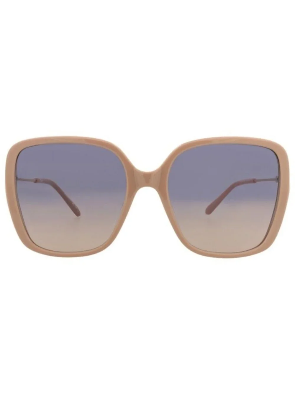 New Chloé Womens Square/Rectangle Nude Gold Blue Fashion Designer Sunglasses